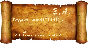 Bogert Aurélián névjegykártya